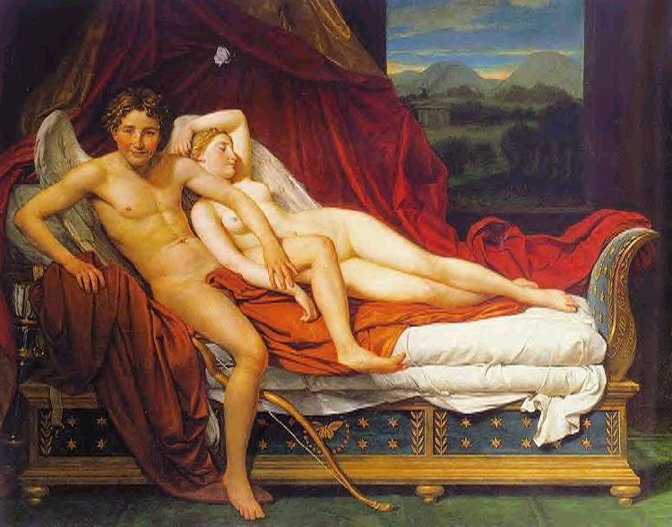 Jacques-Louis David Cupid and Psyche oil painting image